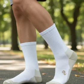 Media Calcetín de Cobre Blanco